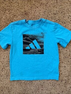 adidas Bright Blue Graphic Logo Tee